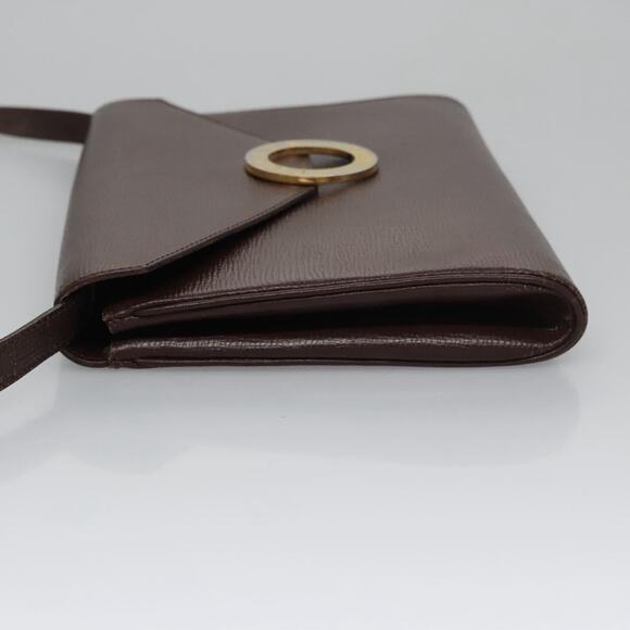 CELINE Circle Shoulder Bag Leather Brown Gold - Picture 5 of 12